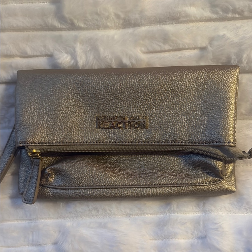 Kenneth Cole Reaction Silver Clutch